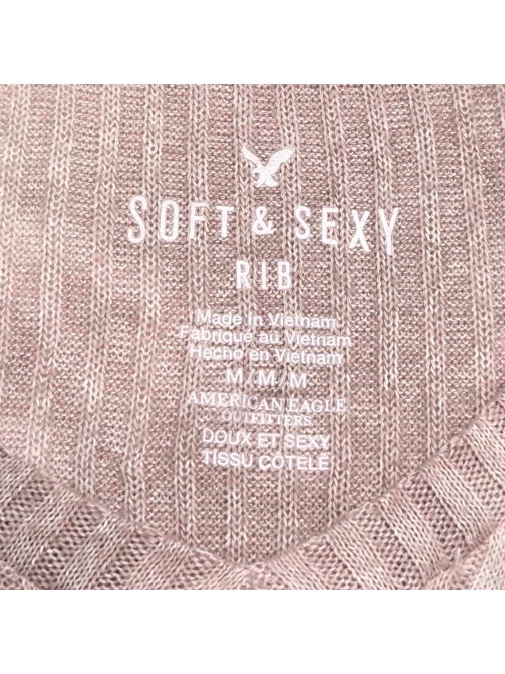 American Eagle Outfitters Soft & Sexy Rib Sweater - Dusty Pink